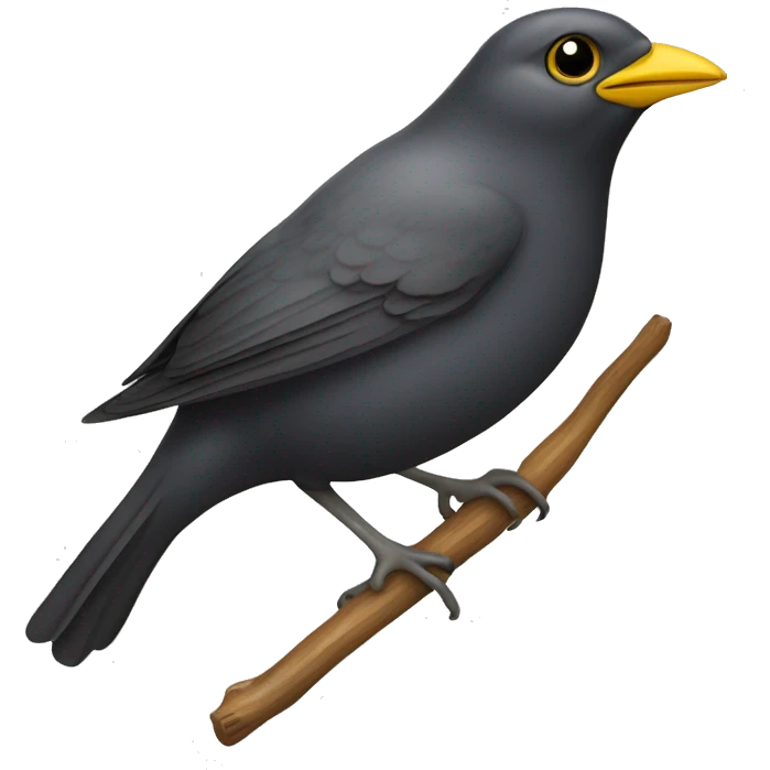 Amsel mit gelbem schnabel emoji