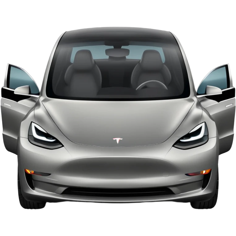 Tesla model 3 stuck in traffic emoji