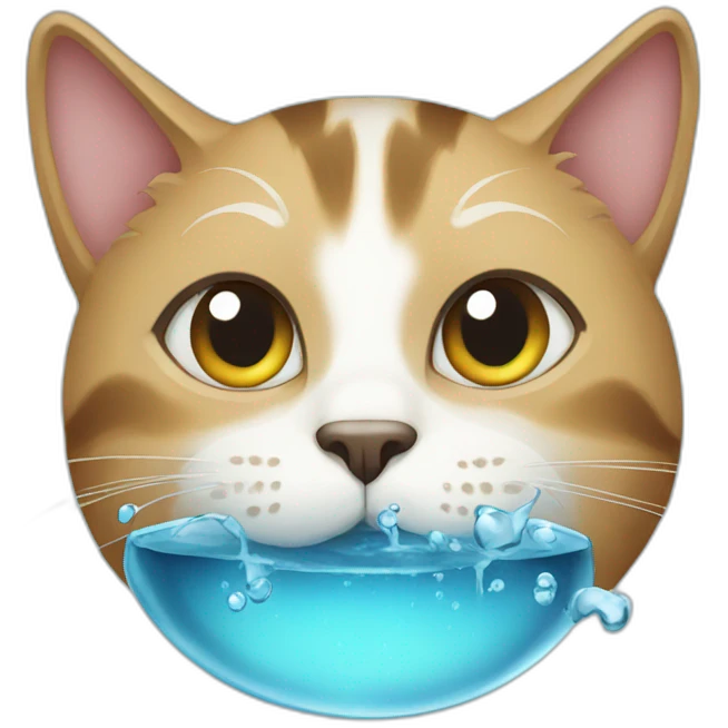 cat with water emoji