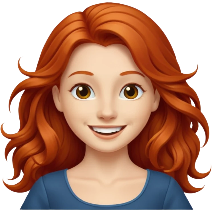 Long haired redhead booty shake emoji