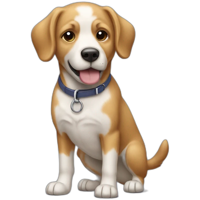 chien debout qui fait du youkoulele emoji