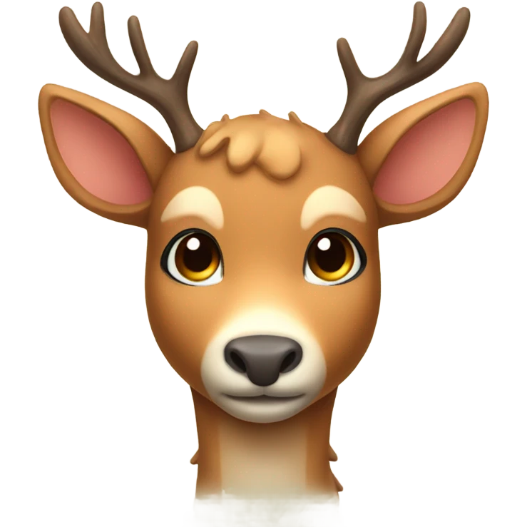 cute deer with antlers emoji
