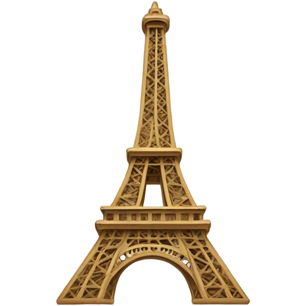eiffel tower with a bow emoji