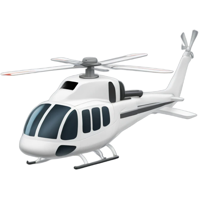 Helicopter with Fenestron tail rotor and gray stripes emoji