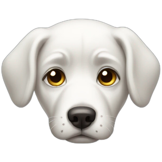 Sad white Dog  emoji