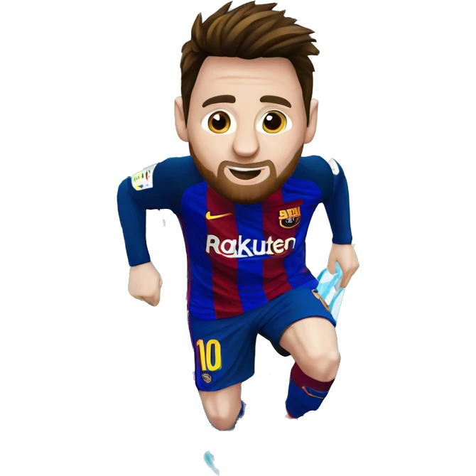 Messi dans l'eau  emoji