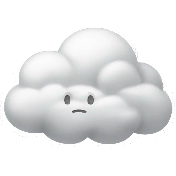 Big cosy and White cloud emoji