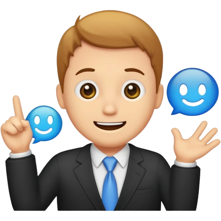 a smili saying in a text buble "get admin by me  is the best" emoji