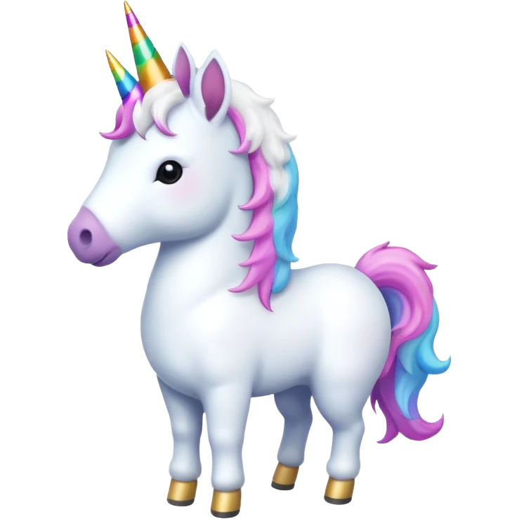 Unicorn with a top hot  emoji