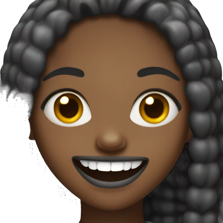 black girl with crooked teeth emoji