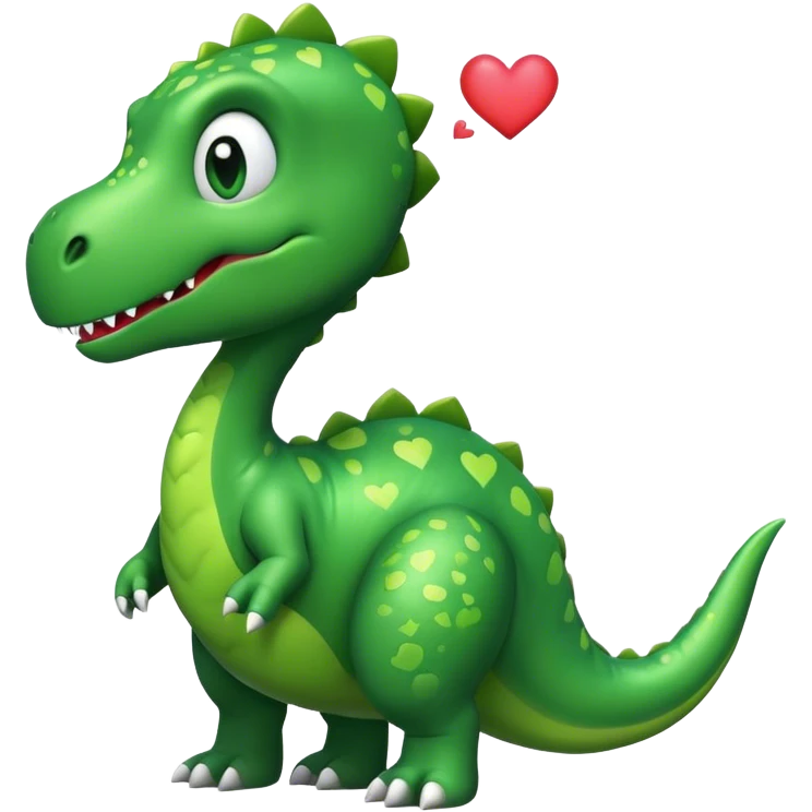 Dino with hearts  emoji
