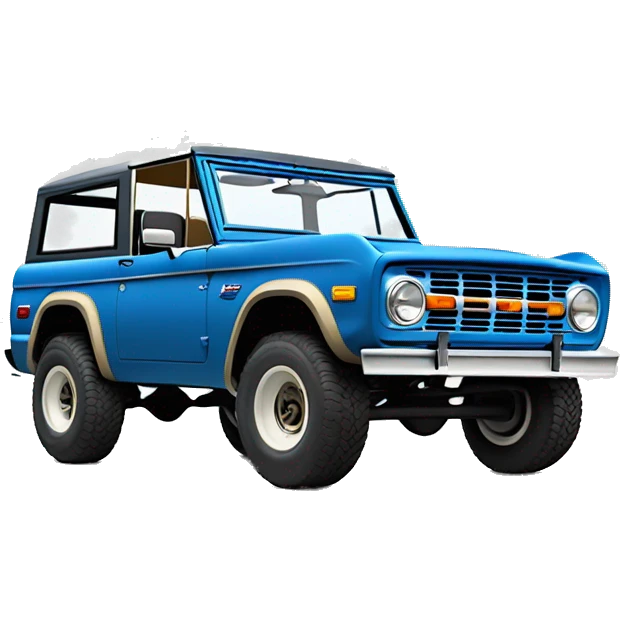 1973 Ford Bronco grey blue no top emoji
