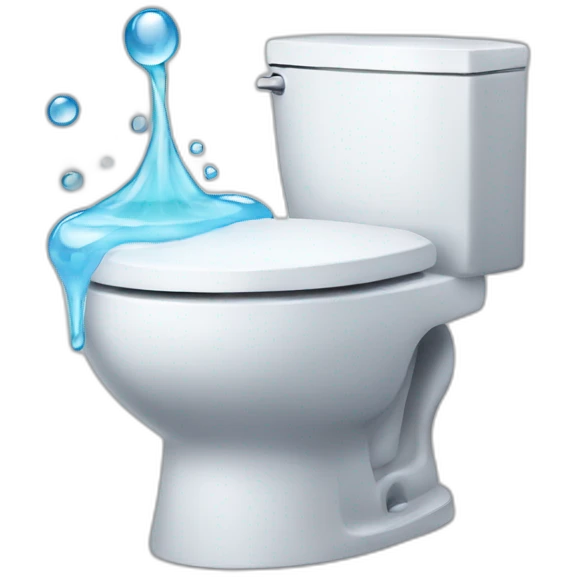 toilet with water spraying out emoji