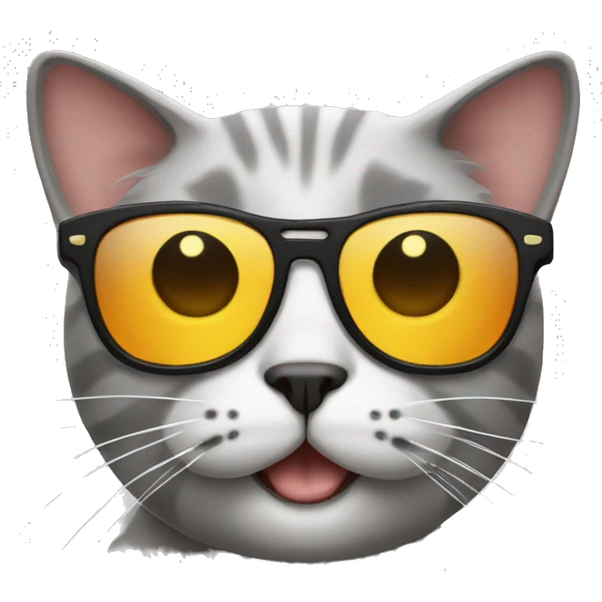 Cat with sunglasses emoji