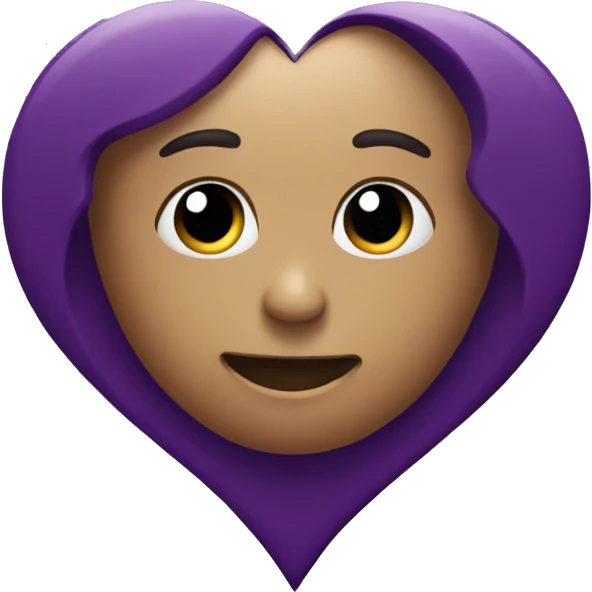 dark purple heart  emoji