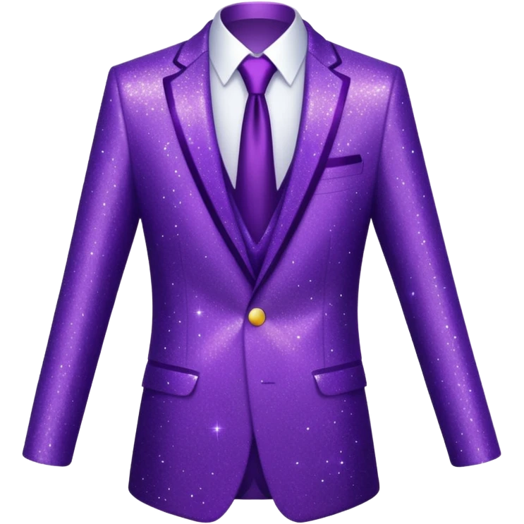 Purple Glitter suit emoji