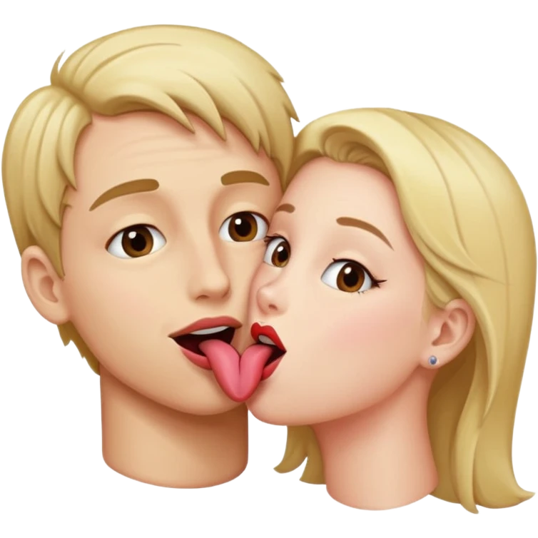 person leaning in for a kiss, eyes rolled back, tongue out emoji