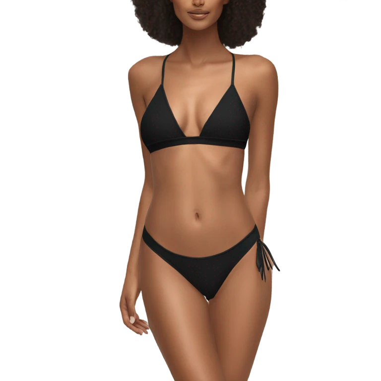 Womens black bikini emoji