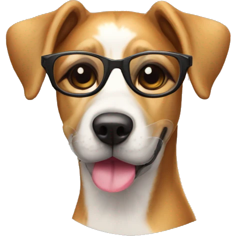 Chien avec des lunettes de soleil  emoji