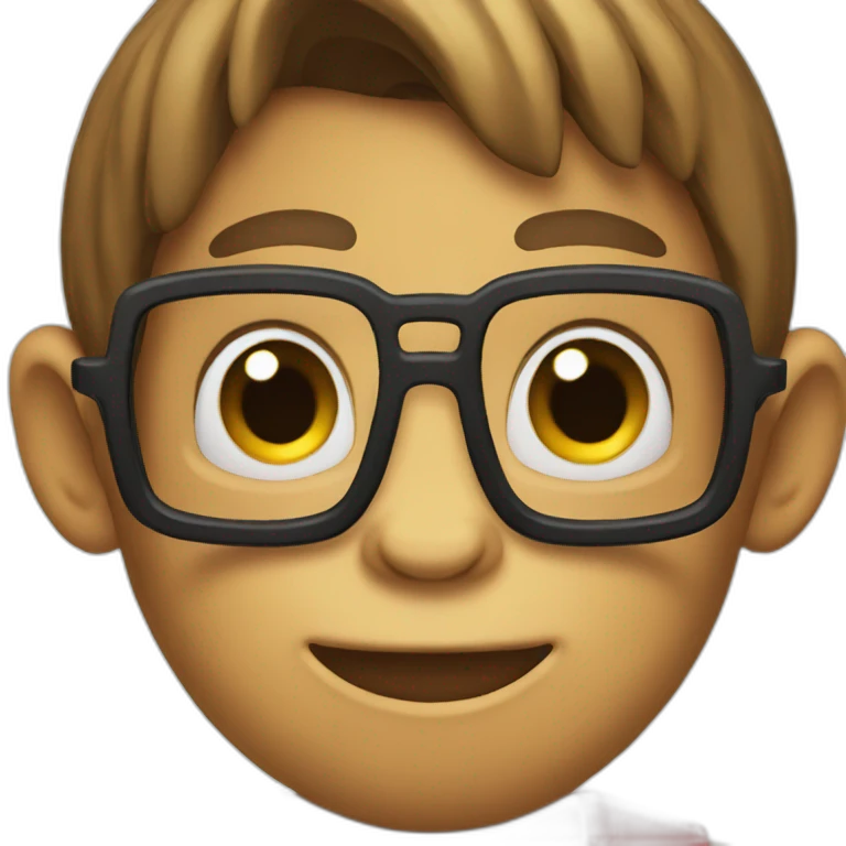 Nerd looking monkey emoji