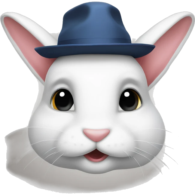 Lapin avec chapeau emoji