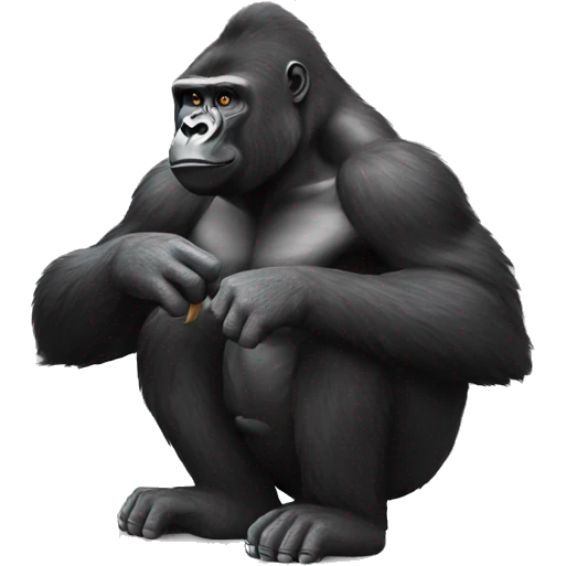 Gorilla finger painter emoji