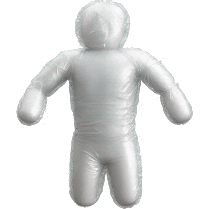Human Body wrapped in bubble wrap emoji