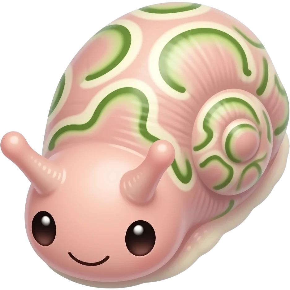 make a cute pink and green sea slug Costasiella kuroshimae emoji
