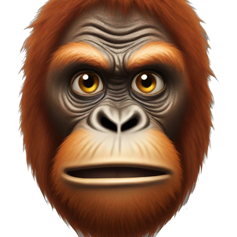 angry orangutan with body emoji