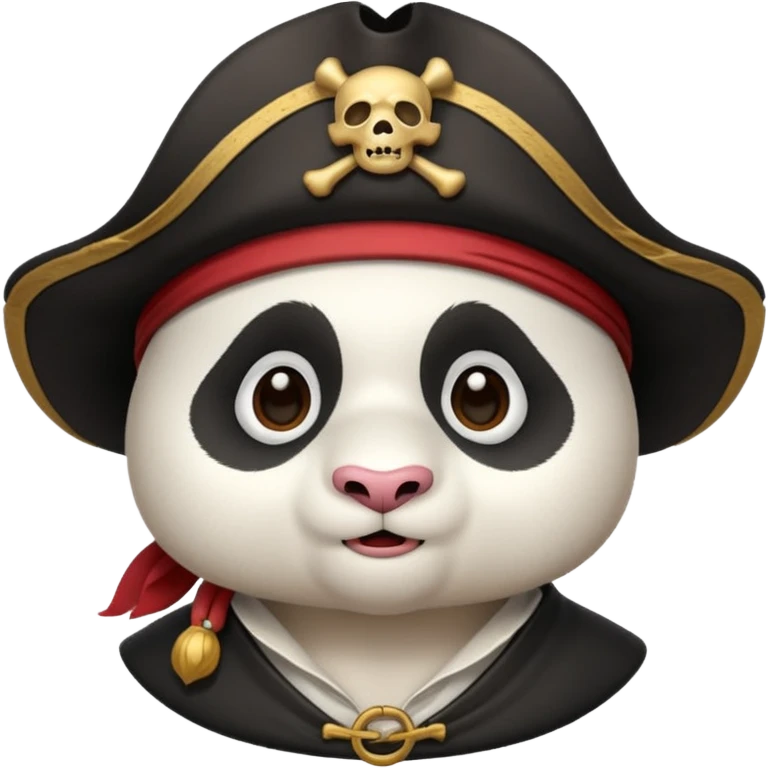 panda with pirate hat emoji emoji
