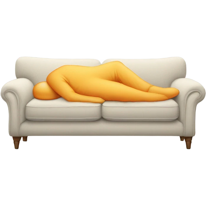 Person melting into a couch emoji