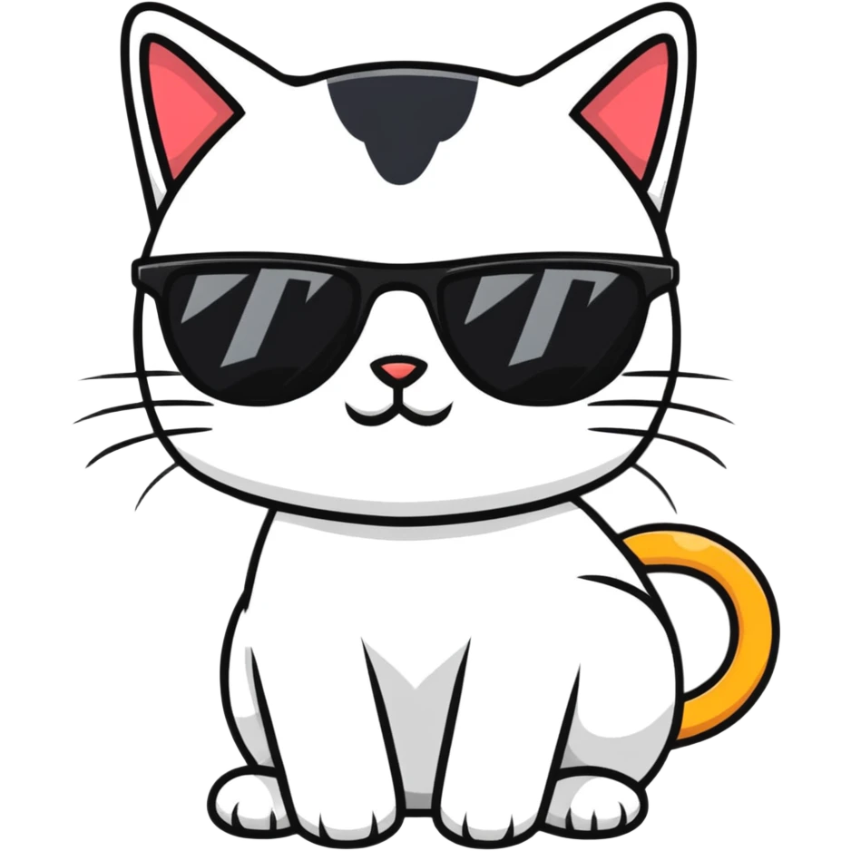 Cat with sunglasses emoji