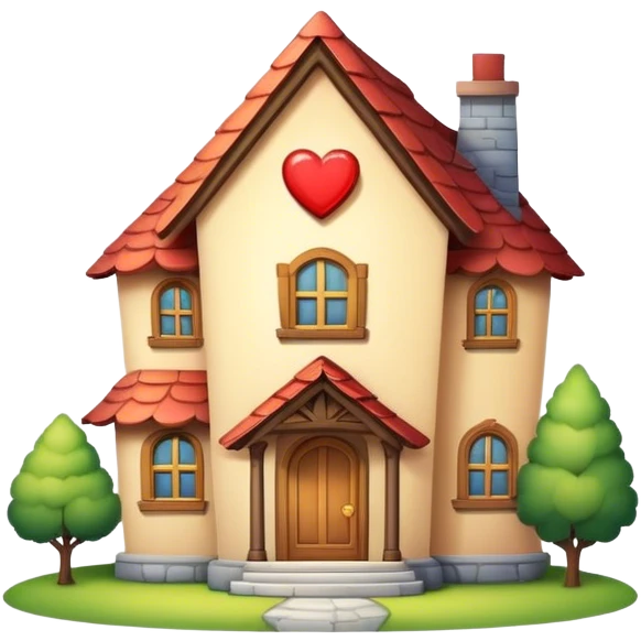 sweet home with heart emoji