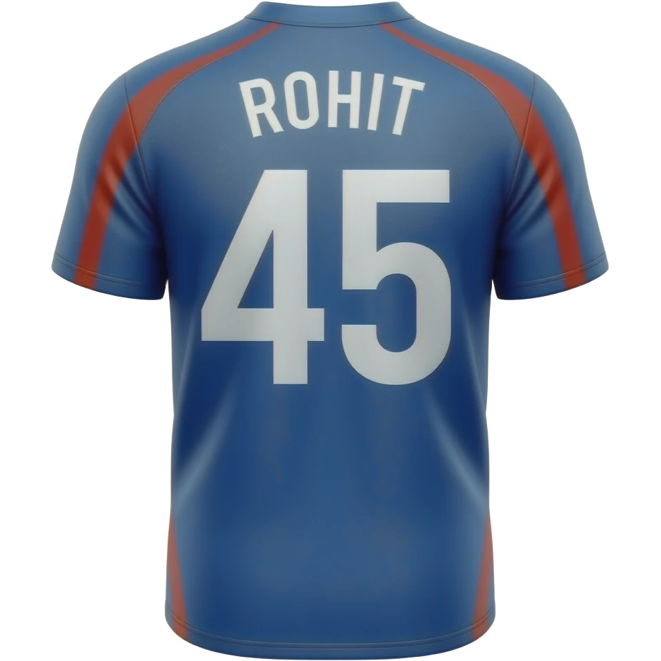 Jersey with jersey number 45 top name Rohit emoji
