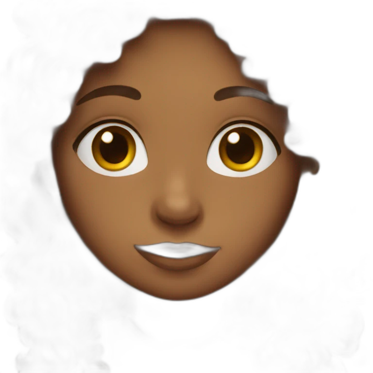 Brown girl with curly long  hair emoji