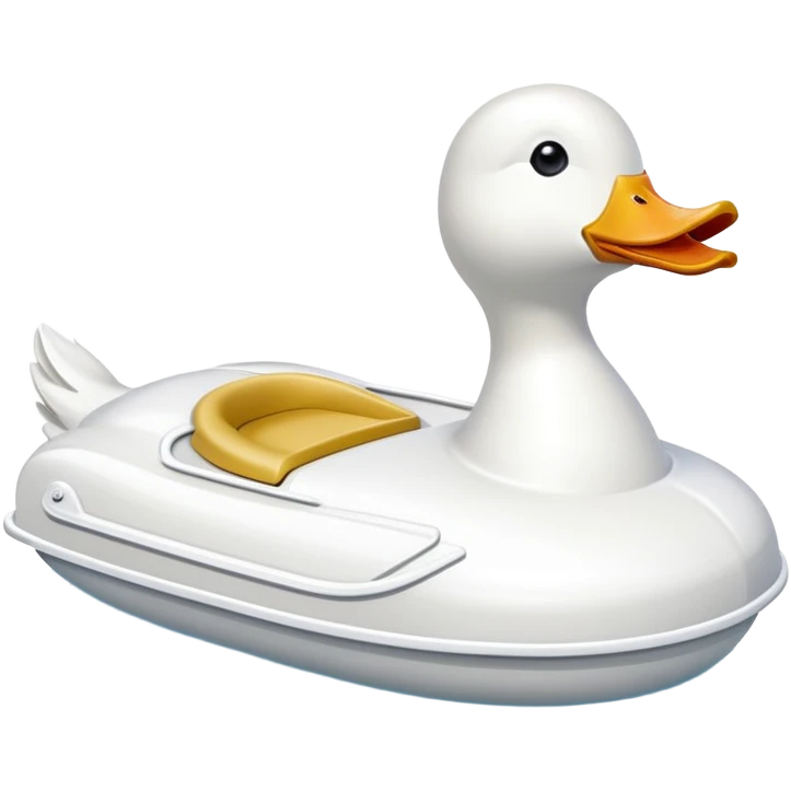 The white duck-shaped pedal boats  emoji