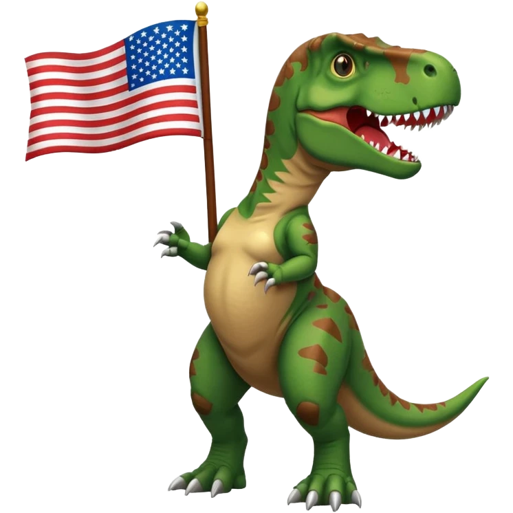 T-Rex with a American flag emoji
