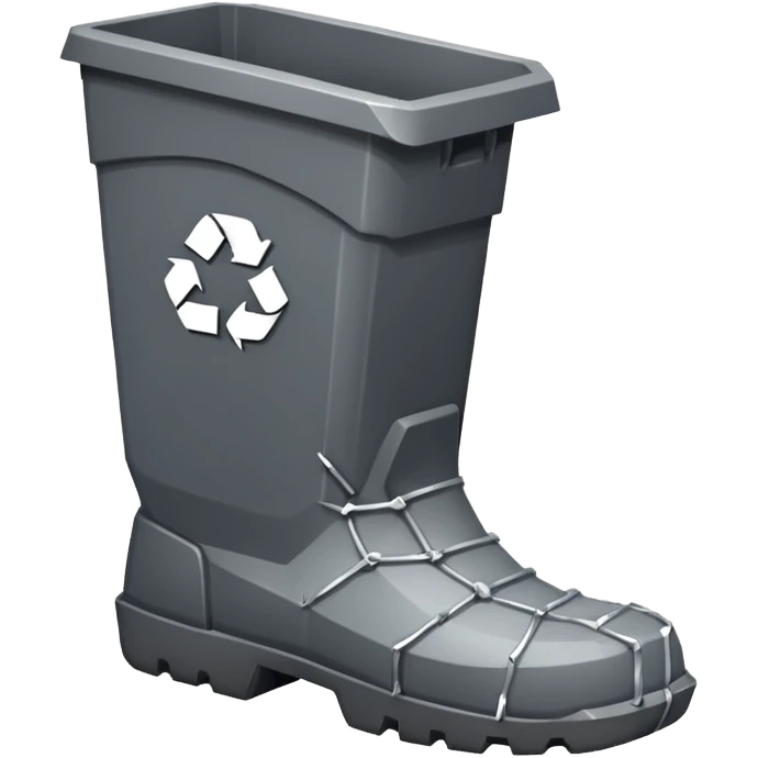low poly trash boot emoji