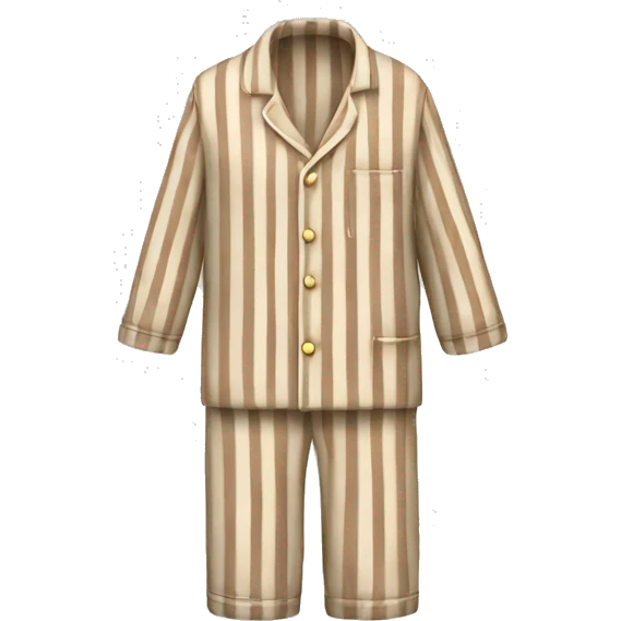 Striped pyjama Beige  emoji