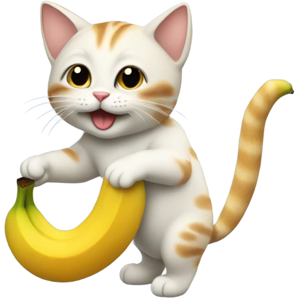 cat with banana emoji