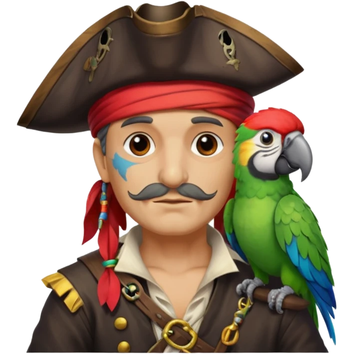 pirate and parrot emoji