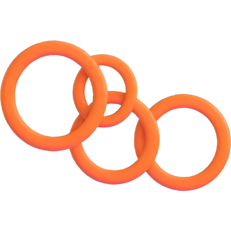 Two circles 3D in the style of emoji emoji