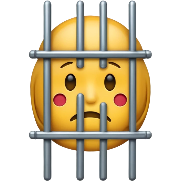 Emoji behind bars emoji