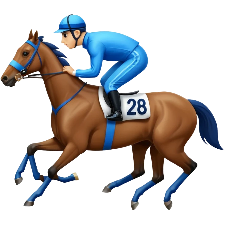 horse racing blue emoji
