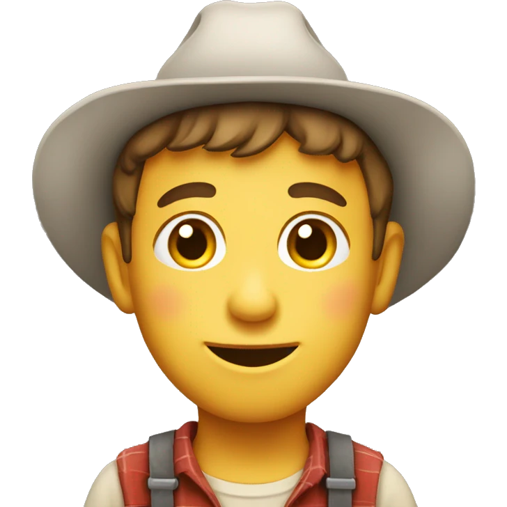 funny looking farmer boy emoji