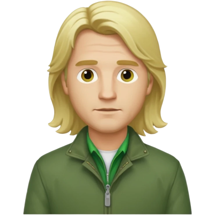 james sunderland silent hill 2 a man with blonde long  hair and green jacket emoji