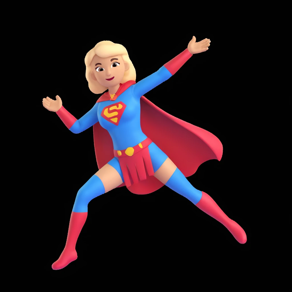 a mom in a superhero pose, mid-throw with a slipper, emoji style emoji