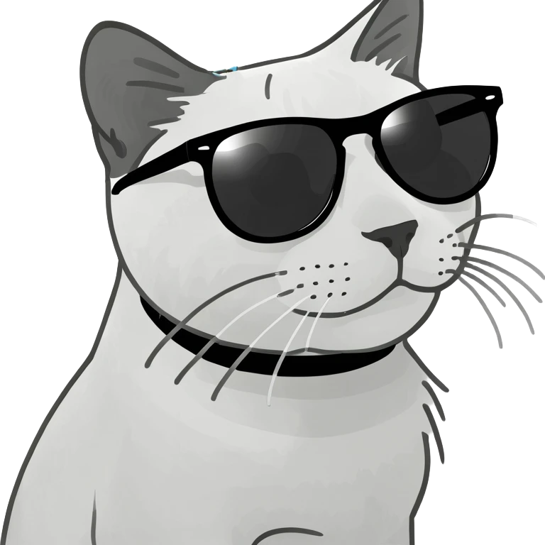 Cat with sunglasses emoji