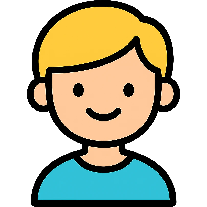 color outline icon of a boy emoji
