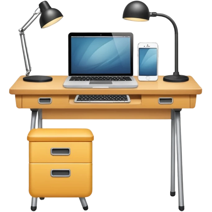 an empty desk from top to bottom emoji